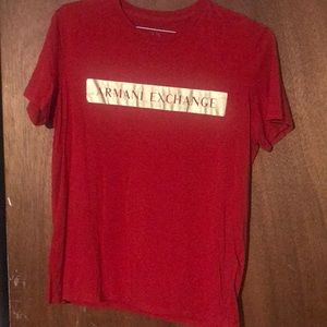 Armani Exchange red tee